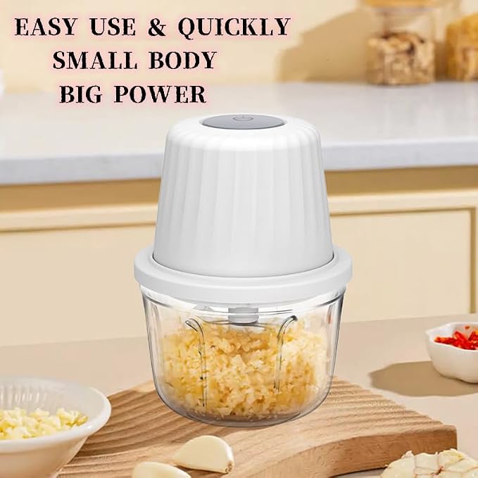 Automatic Electric Garlic Chopper & Mini Meat Processor