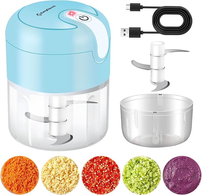 Cordless One-Touch Electric Food Chopper & Vegetable Processor