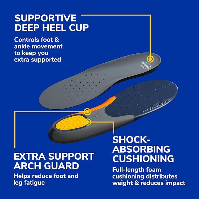 Dr. Scholl's Heavy Duty Support Insoles - All-Day Lower Back & Foot Pain Relief