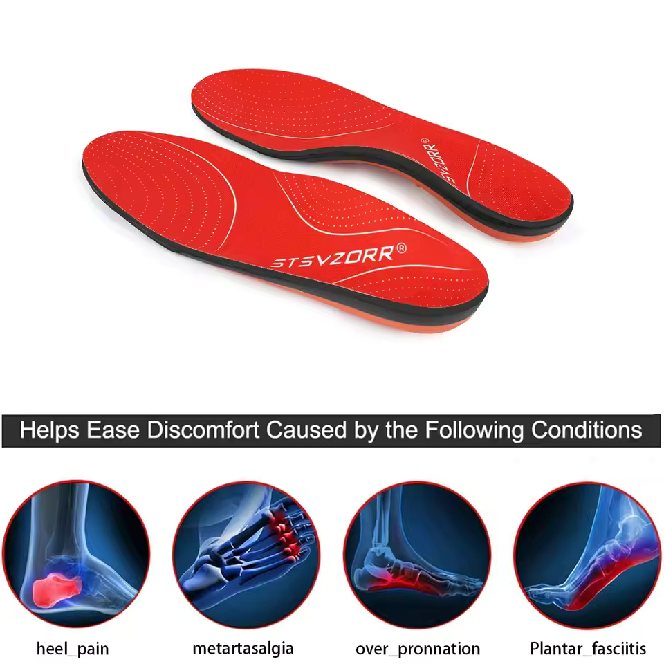 Heavy-Duty Orthotic Insoles, 220+ lbs Support