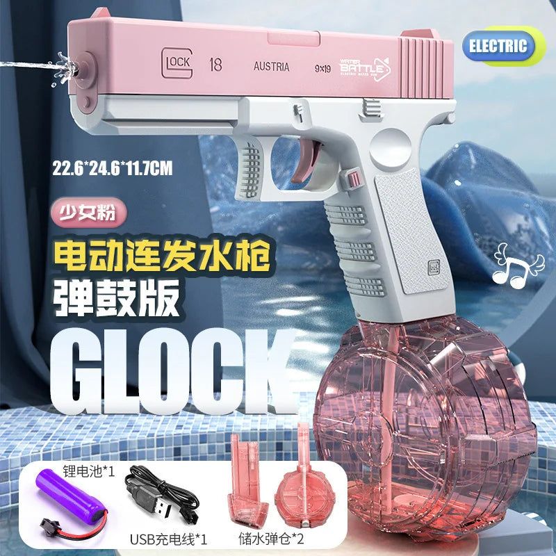Automatically Water High Pressure Electric Water Gun Toys for Kids Summer Outdoor Pool Fight Games Children Water Toys Gift