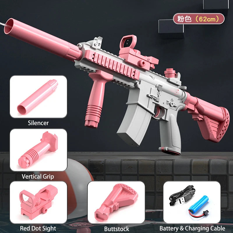 Electric Water Gun Toys Bursts Children's High-pressure Strong Charging Energy Water Automatic Water Spray Children's Toy Guns