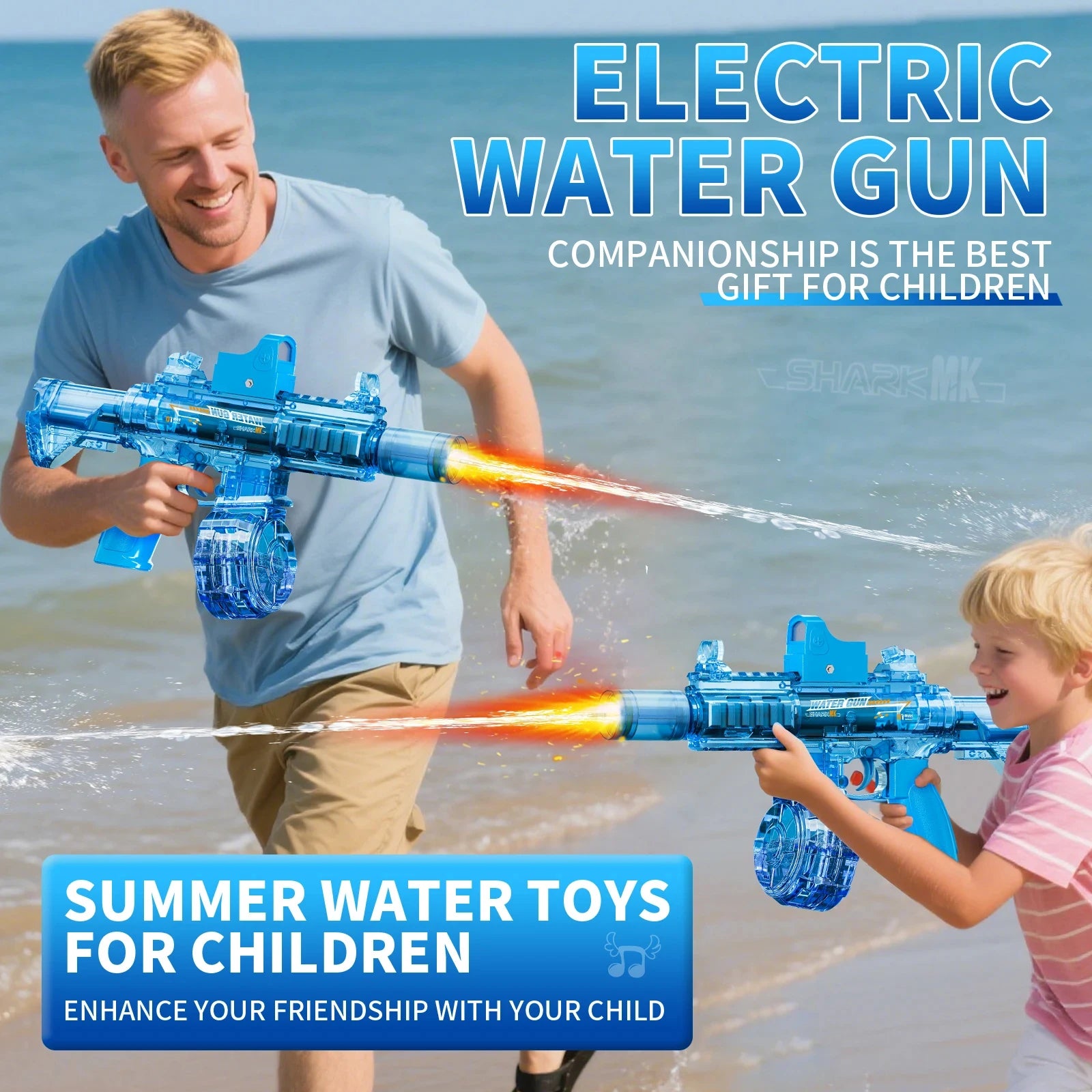 Electric Water Gun Toys Bursts Children's High-pressure Strong Charging Energy Water Automatic Water Spray Children's Toy Guns