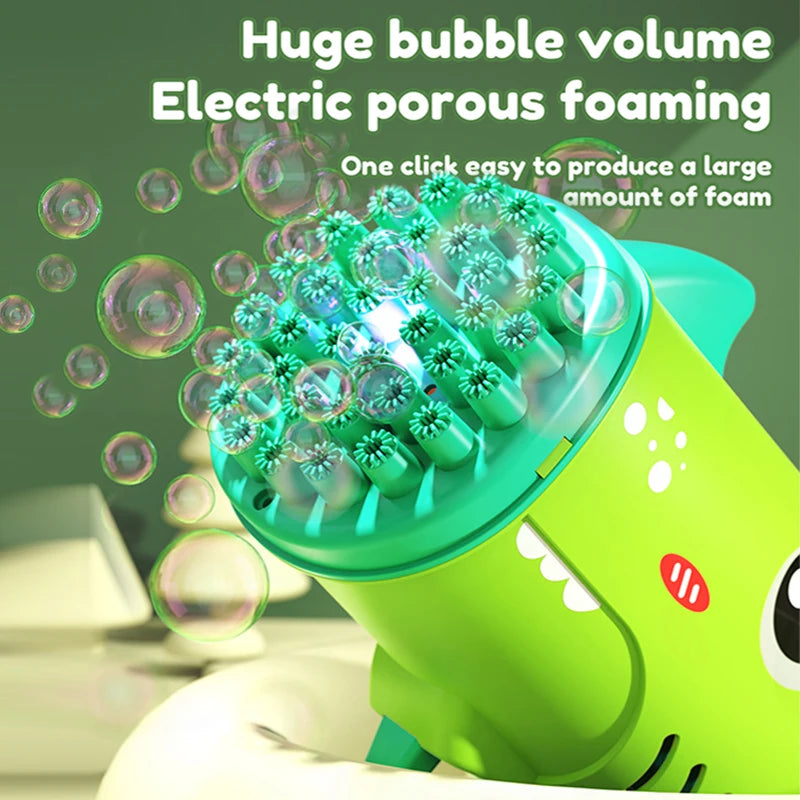 Dinosaur Bubble Gun for Kids Automatic Bubble Machine Toy