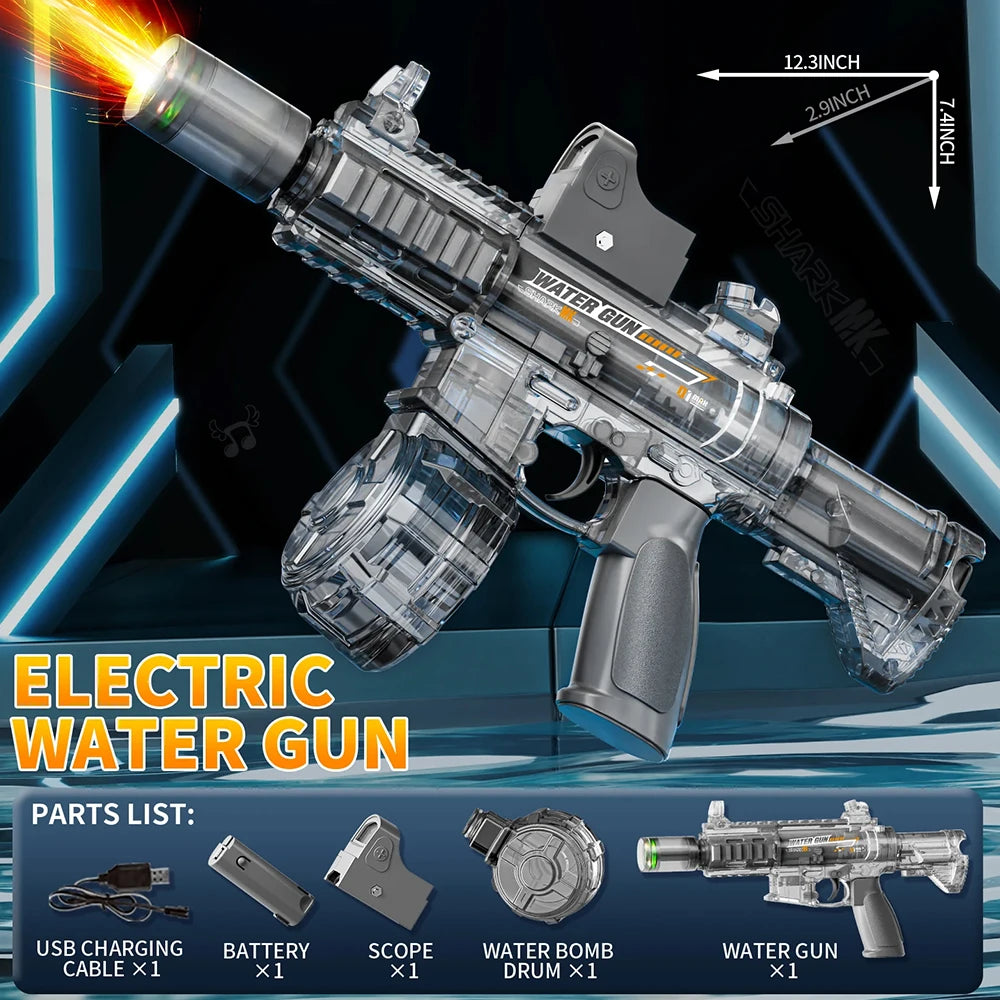 Electric Water Gun Toys Bursts Children's High-pressure Strong Charging Energy Water Automatic Water Spray Children's Toy Guns