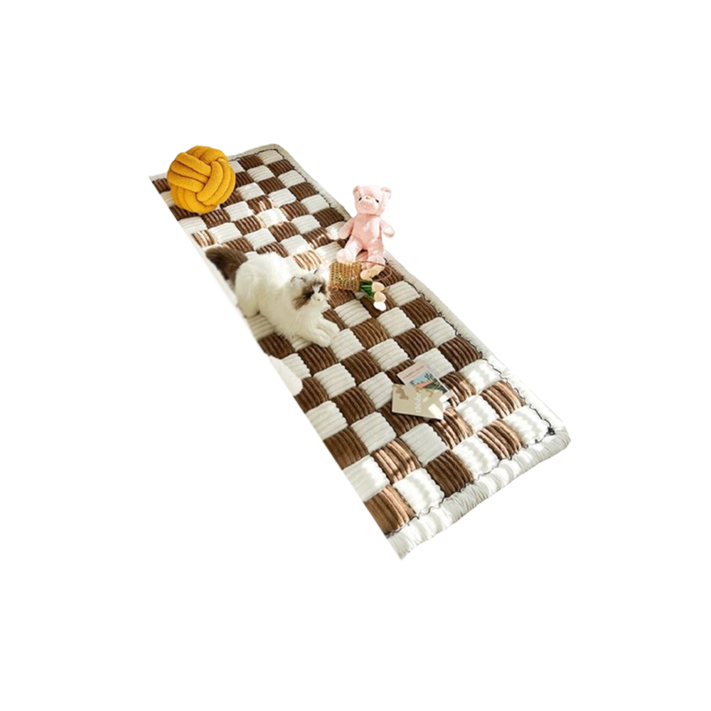 Plaid Square Pet Mat