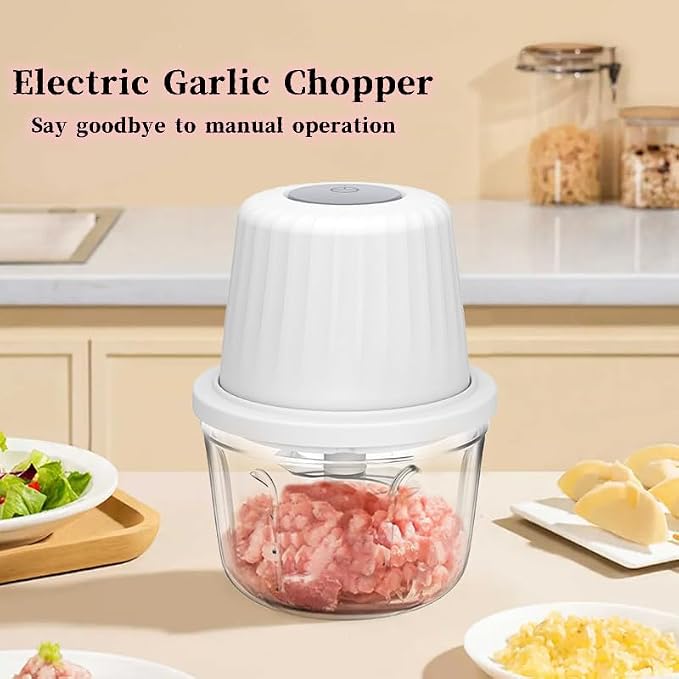 Automatic Electric Garlic Chopper & Mini Meat Processor