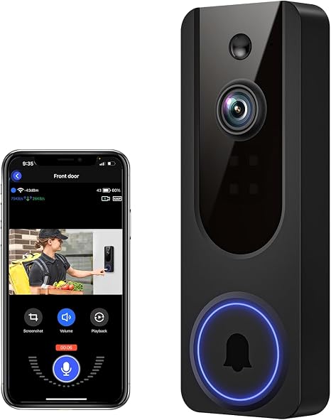 HD Smart Wireless Doorbell Camera with Night Vision & Instant Alerts