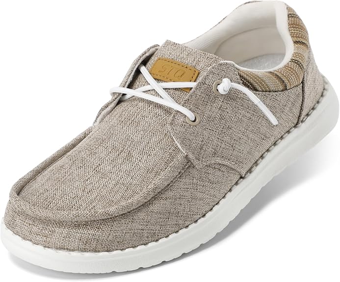 STQ Womens Slip On Loafers Arch Support Boat Casual Shoes | Lightweight, Travel, Teacher Shoe, Standing All Day