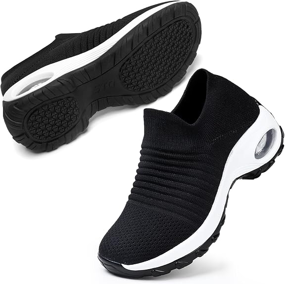 Women's Slip-On Air Cushion Mesh Walking Sneakers - Orthopedic Support
