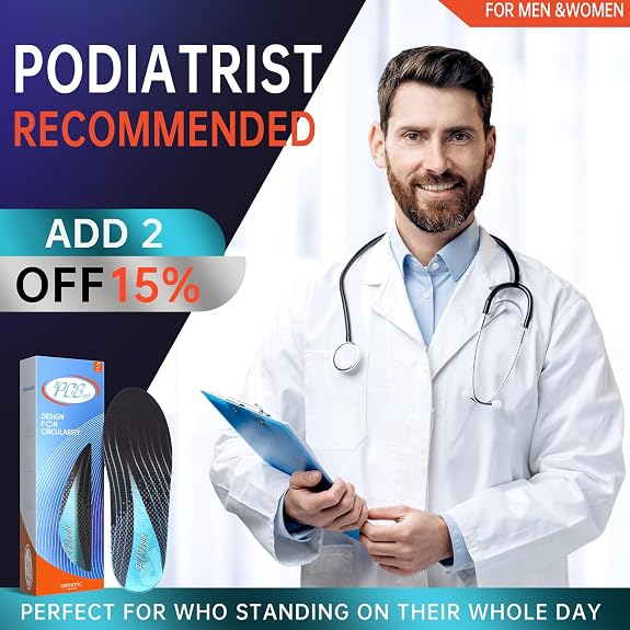 Podiatrist Recommended Orthotic Insoles - Plantar Fasciitis & Arch Support