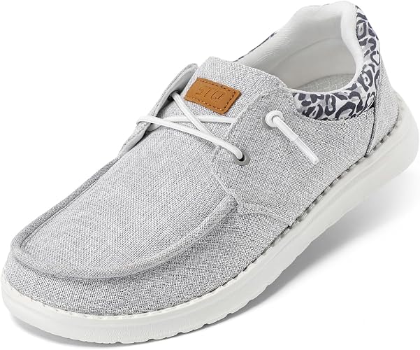 STQ Womens Slip On Loafers Arch Support Boat Casual Shoes | Lightweight, Travel, Teacher Shoe, Standing All Day