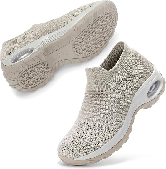 Women's Slip-On Air Cushion Mesh Walking Sneakers - Orthopedic Support