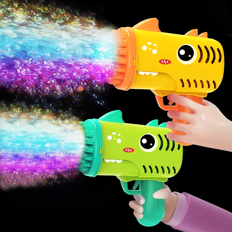Dinosaur Bubble Gun for Kids Automatic Bubble Machine Toy