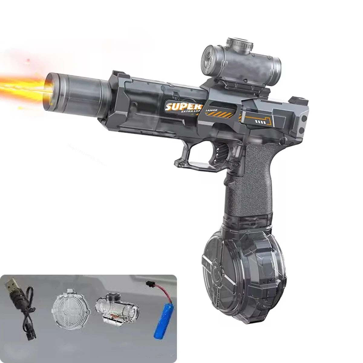 Electric Water Gun Toys Bursts Children's High-pressure Strong Charging Energy Water Automatic Water Spray Children's Toy Guns