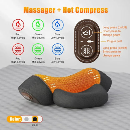 NeckEase™ — Heated Massage Neck Pillow