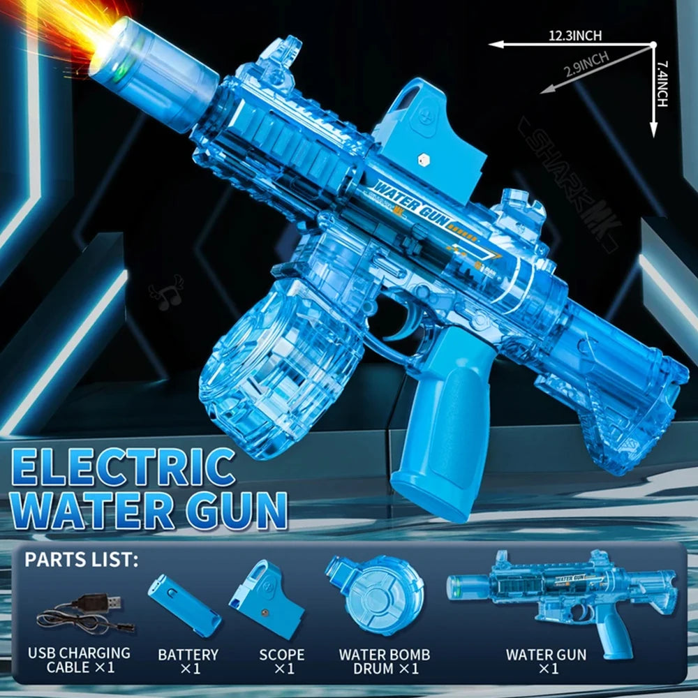 Electric Water Gun Toys Bursts Children's High-pressure Strong Charging Energy Water Automatic Water Spray Children's Toy Guns