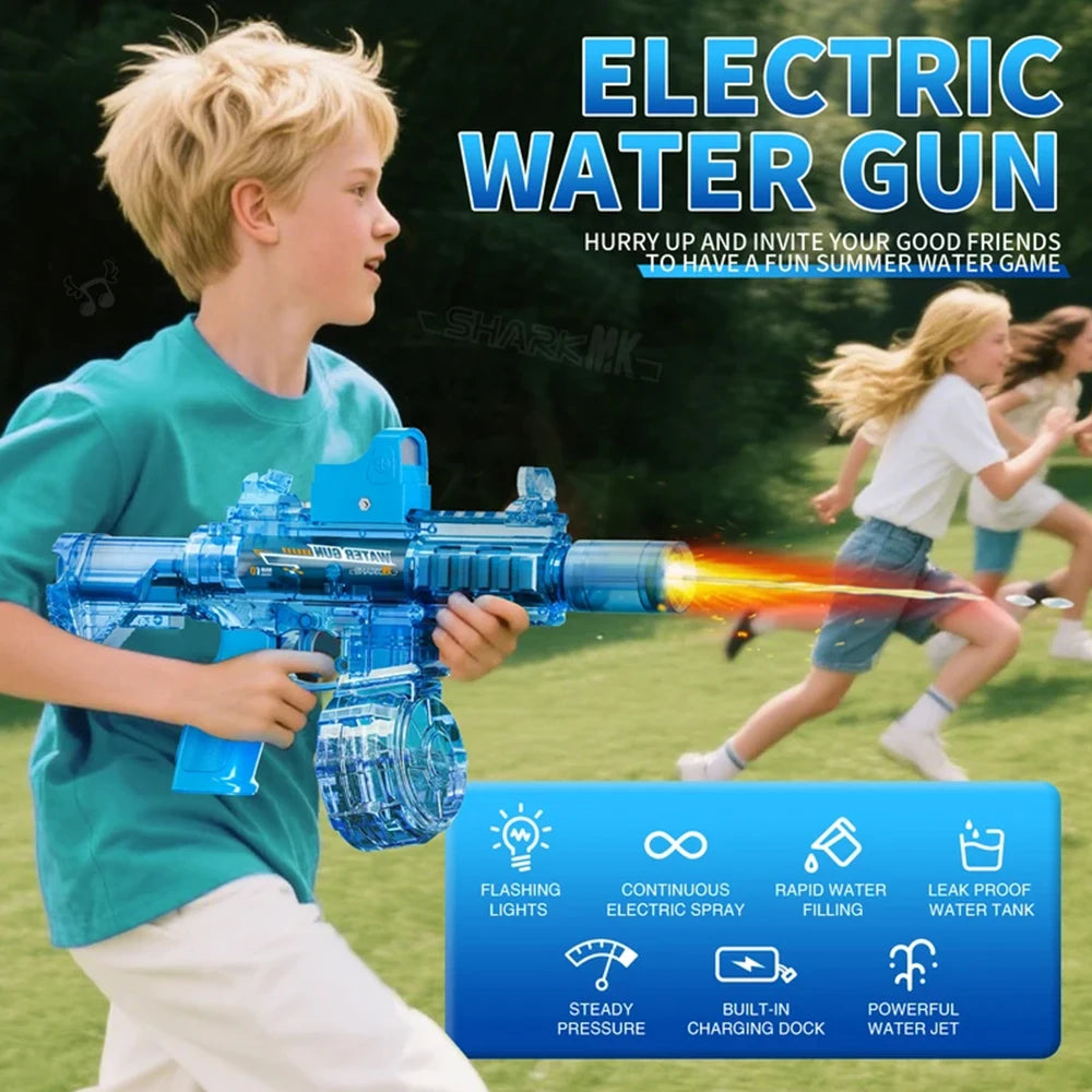 Electric Water Gun Toys Bursts Children's High-pressure Strong Charging Energy Water Automatic Water Spray Children's Toy Guns