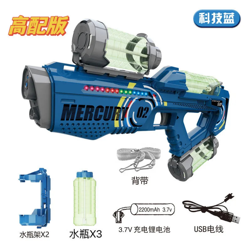Automatically Water High Pressure Electric Water Gun Toys for Kids Summer Outdoor Pool Fight Games Children Water Toys Gift