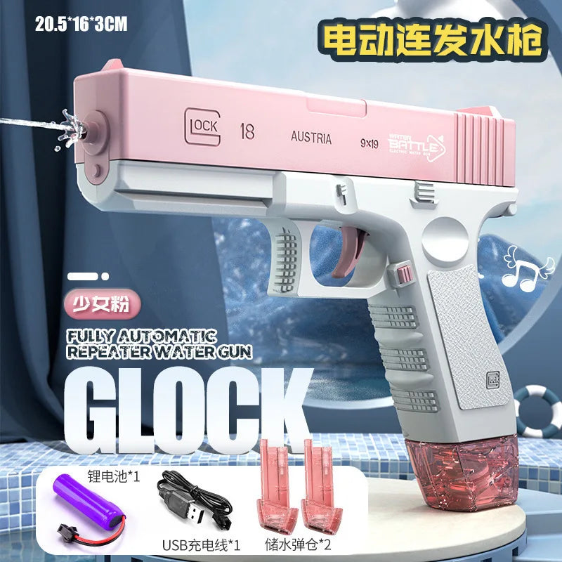 Automatically Water High Pressure Electric Water Gun Toys for Kids Summer Outdoor Pool Fight Games Children Water Toys Gift