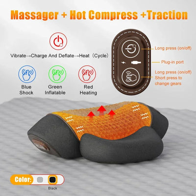 NeckEase™ — Heated Massage Neck Pillow