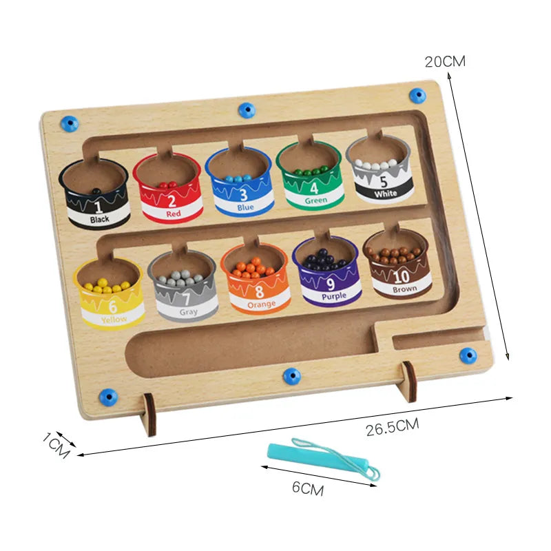 Color and Number Magnetic Board