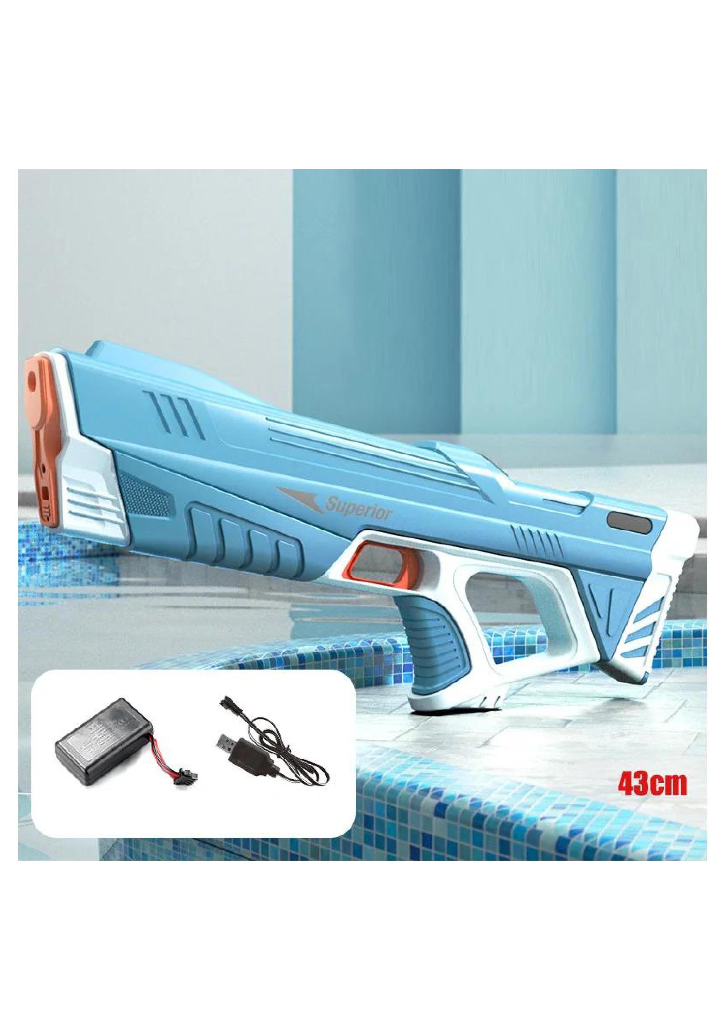 rechargeable electric water gun blue