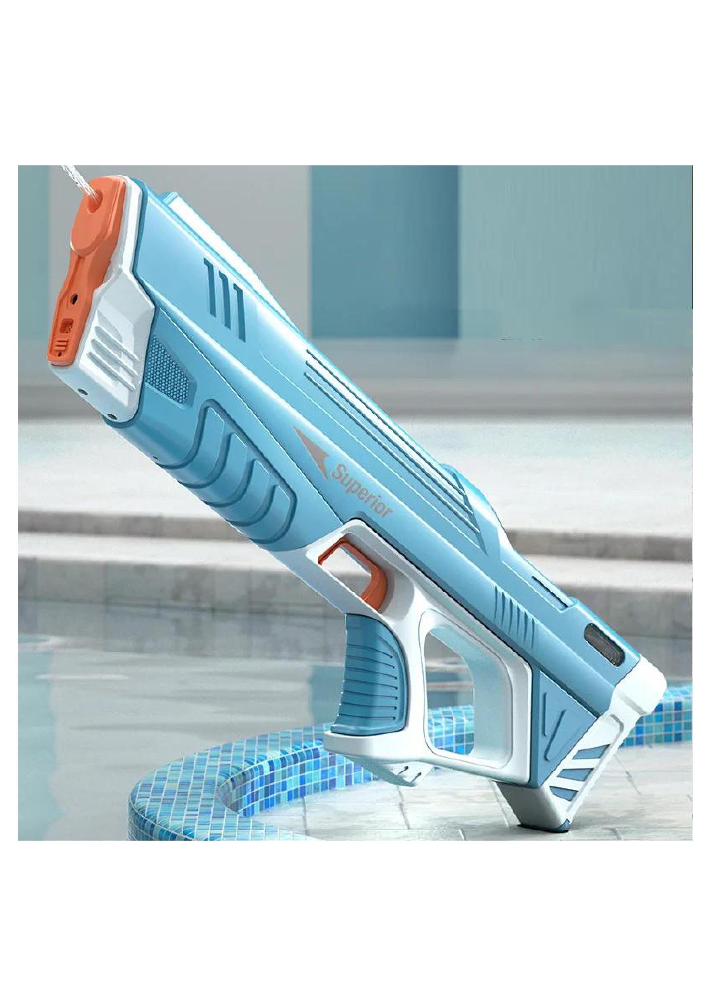 blue automatic squirt gun