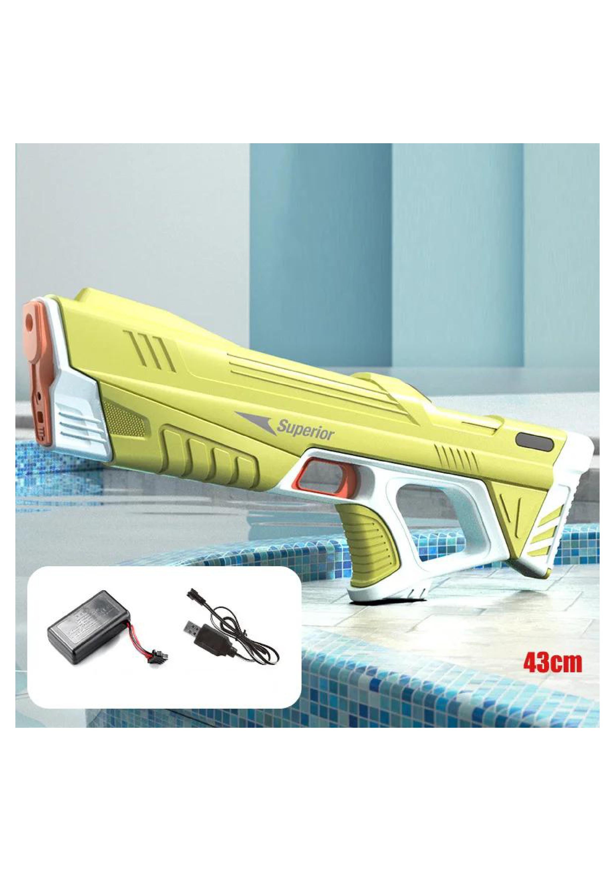 rechargeable electric water gun green