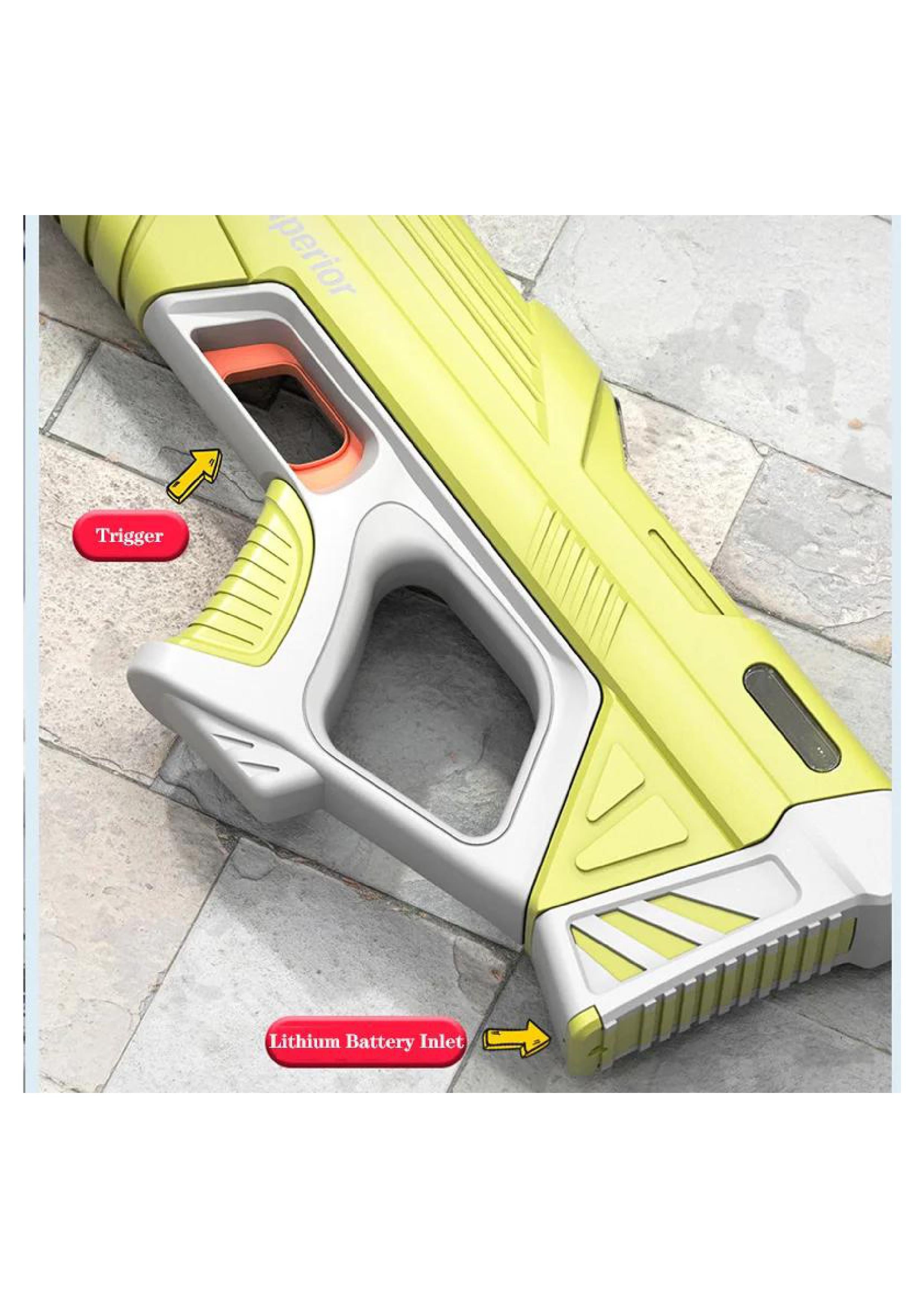 electric water gun features green